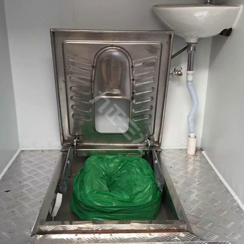 环保厕所 打包 加厚不锈钢蹲便器 免水打包厕所 不锈钢打包集便器