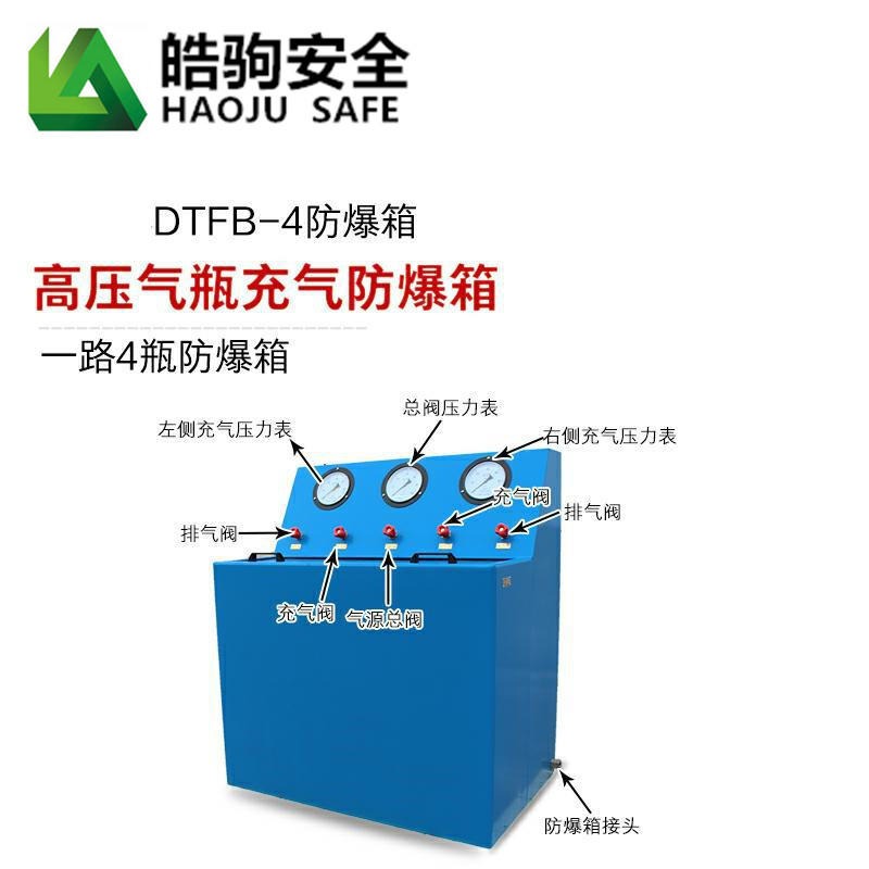 防爆充气箱 DTFB-4 双瓶 四瓶空气呼吸器充气箱 防爆充气箱 上海皓驹专业生产厂家