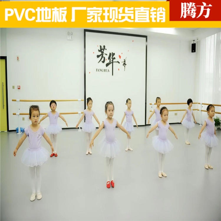 少儿舞蹈地板胶 少儿舞蹈弹性pvc地板胶 腾方厂家定制 颜色齐全图片