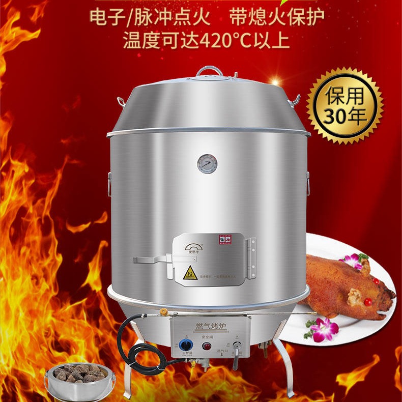 郑州燃气烤鸭炉  木炭燃气两用烤鸭炉 烤鸡烤鸭烤猪炉厂家直销