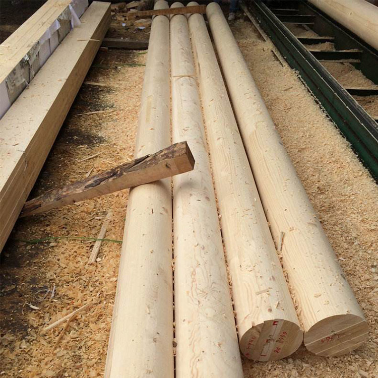 河南木材厂家 木材加工 圆木棒 圆实木柱子 防腐木木料 方木木板示例图2