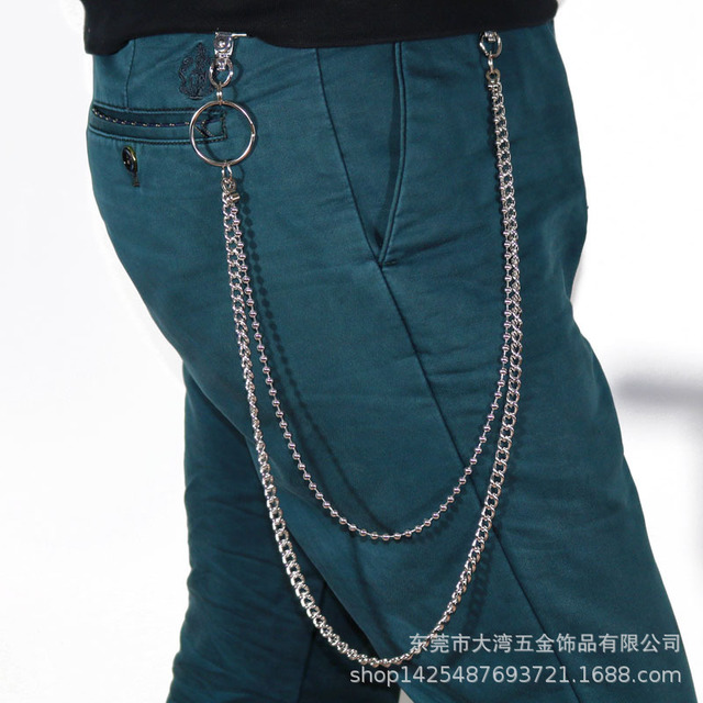 广东厂家销售钥匙扣式腰链   男士街头搭配链条批发 酷帅嘻哈裤链