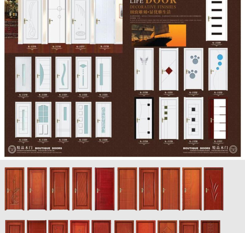 厂家定制各种高档复合门 整套复合门烤漆 实木室内复合门静音环保示例图5