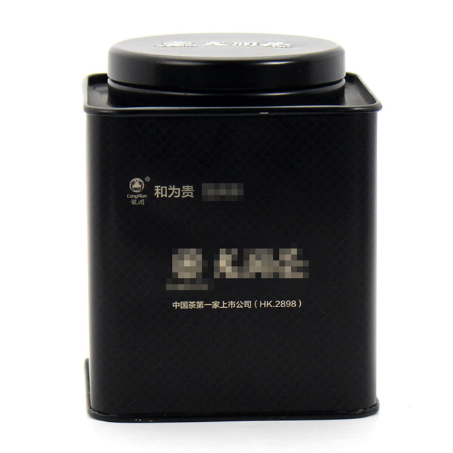 马口铁茶叶罐生产厂家 正方形普洱茶包装盒铁盒 黑色普洱茶叶罐铁盒定制 麦氏罐业