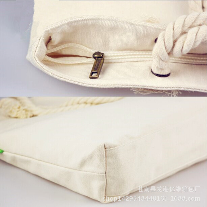 帆布服装袋定制文艺帆布棉布袋生产印刷纯棉布手提袋示例图9