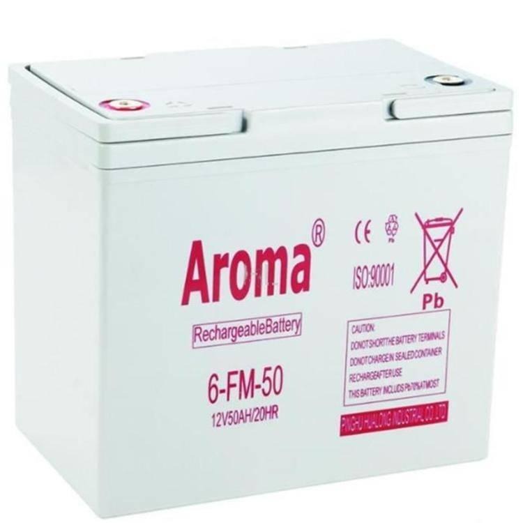 Aroma蓄电池6-FM-50华龙电池12V50AH/20HR绿色环保 库存充足