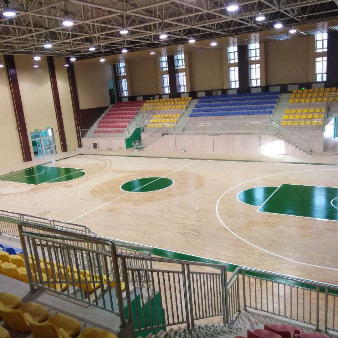 双鑫体育运动木地板单层双层龙骨结构篮球馆木地板厂家上门免费安装