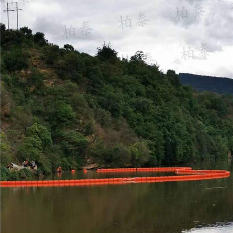 五水共治乡村河道拦漂浮体型号 柏泰现货批发水面拦污浮筒