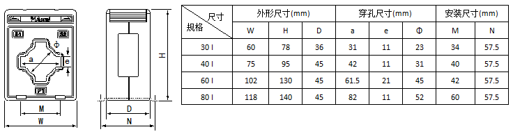 安科瑞,测量型电流互感器,AKH-0.66-30I,额定电流比100-600/示例图16