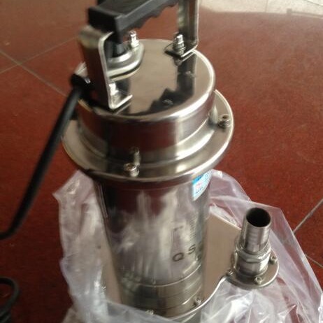 上海中球QDX3-24-0.75不锈钢污水潜水泵 小型单相农用潜水电泵