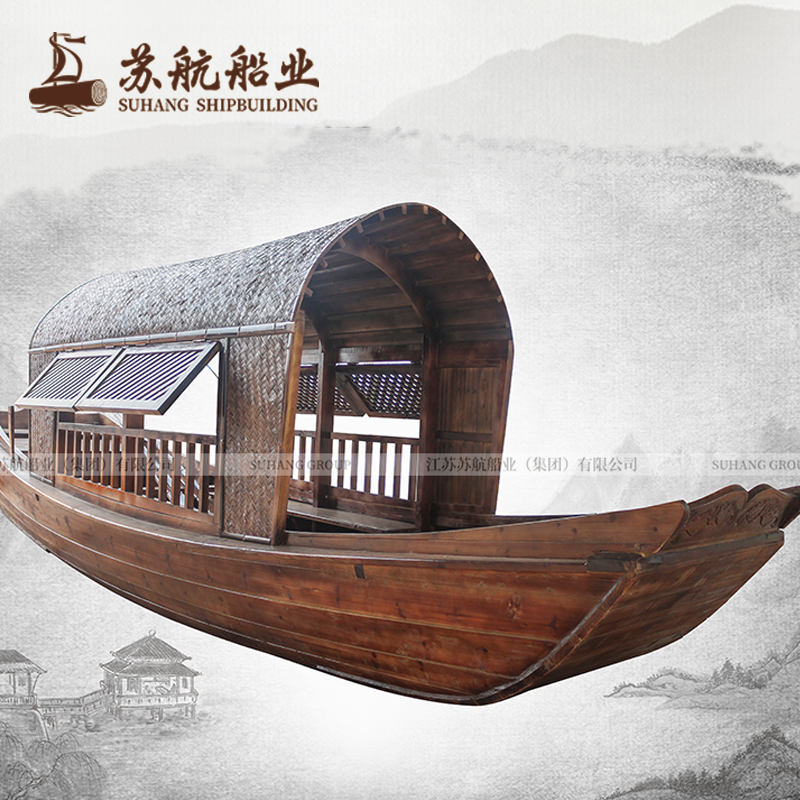 苏航船业制造内河观光船 木质游船 小型游船制作