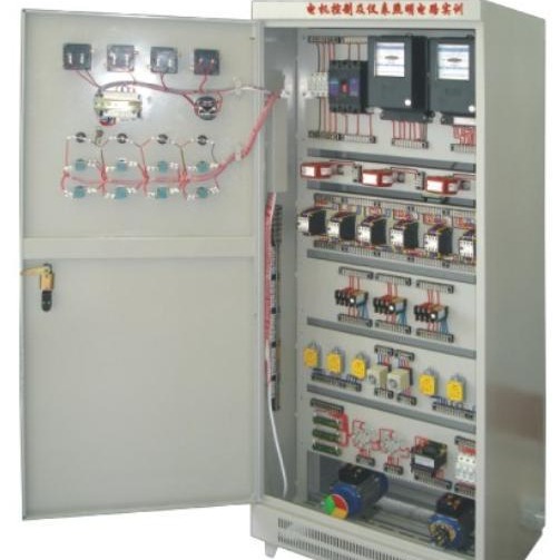 电工仪表照明考核柜 FCMZ-1型电机控制及仪表照明电路实训考核装置   电工考核台 维修电工考核柜