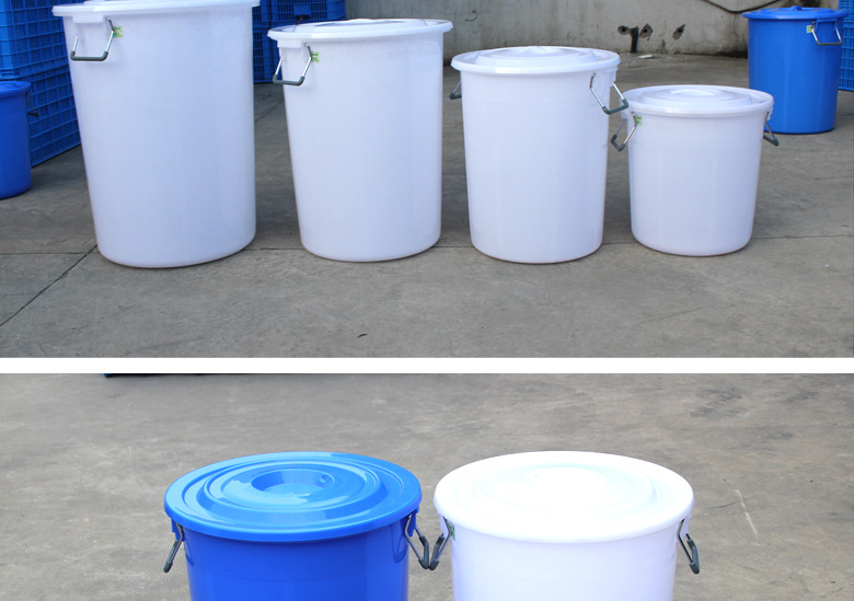 锦尚来厂家家用塑料水桶 50L摔不坏周转塑胶桶 提手塑料圆桶超厚示例图18