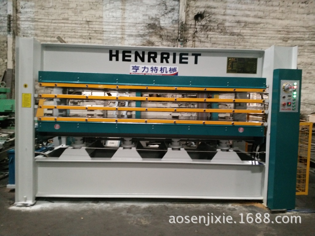 亨力特生产三层120吨4X10尺木工板贴木皮热压机 多层热压机价格示例图7