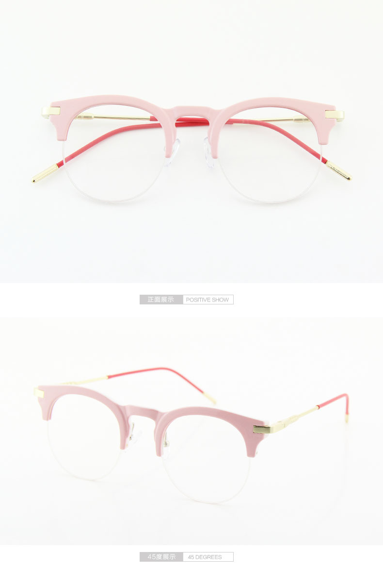 2016个性半框眼镜架 韩版明星大框平光眼镜 女潮近视眼镜框男配镜示例图16