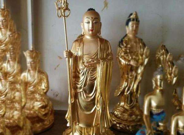 佛像 温州优质佛像厂家批发供应极彩地藏王佛像 贴金地藏王佛像 铸铜地藏王菩萨