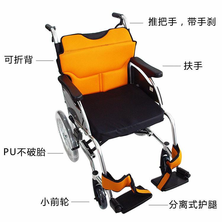 批发MiKi三贵轮椅MCVWSW-49JL 轻便折叠 免充气老人残疾人代步车示例图9