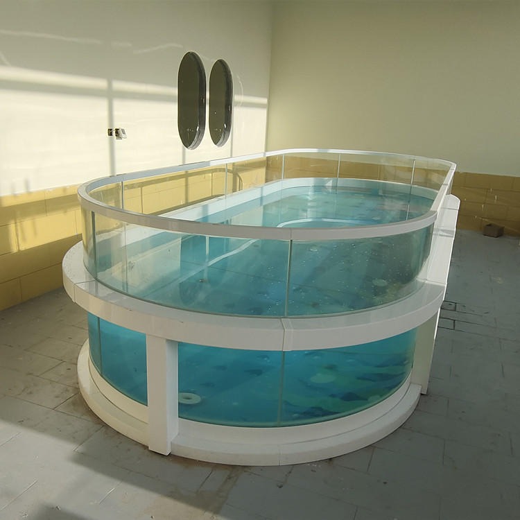 广州全透明婴儿游泳池 母婴店超大冲浪浴缸 全钢化玻璃儿童游泳设备