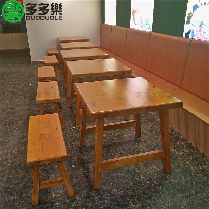 定制实木餐桌 木屋烧烤系列烧烤餐桌 现代中式原木餐桌椅厂家直销
