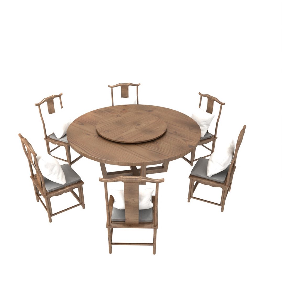 实木餐桌椅 新中式家具图片