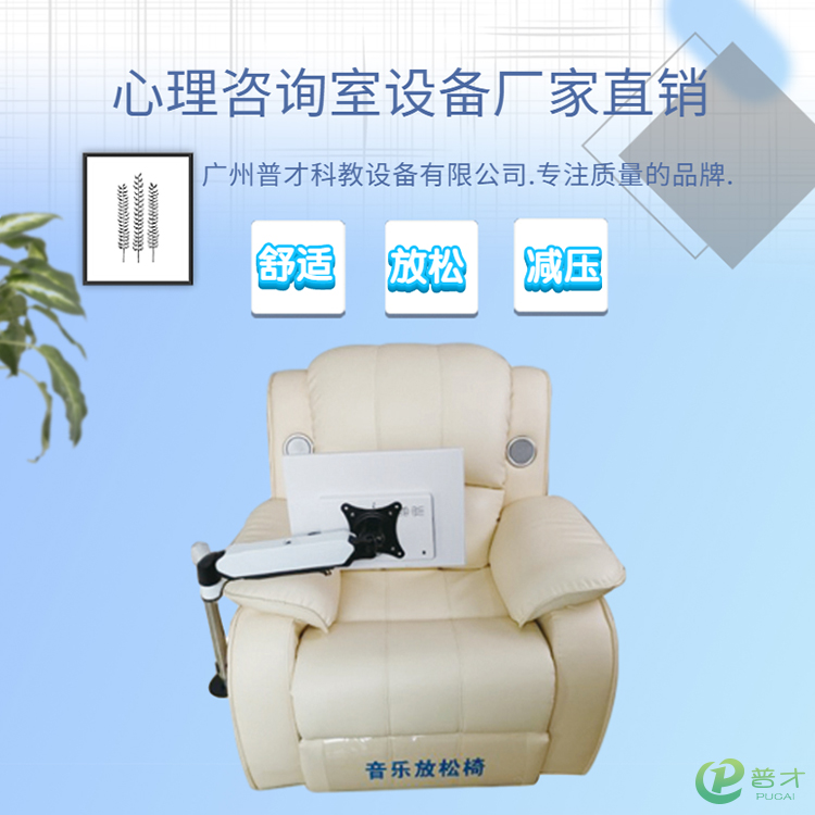 普才 智能体感反馈按摩椅 个体咨询沙发 可坐可躺舱 接待室设备图片
