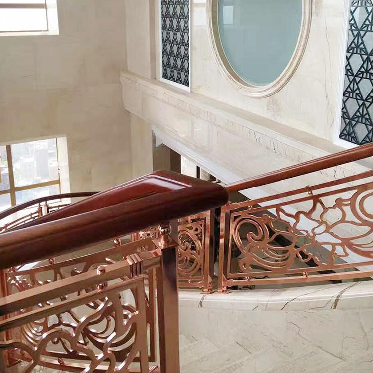 霍林铝艺楼梯扶手简约欧式流行设计