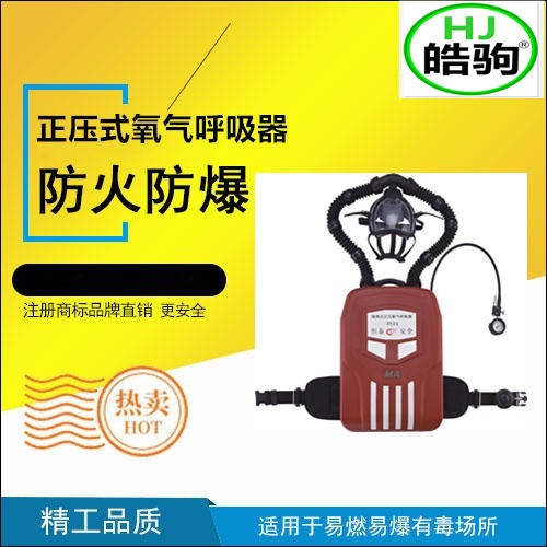 上海皓驹F4隔式正压氧气呼吸器 煤矿可用氧气呼吸器 4H隔氧气呼吸器厂家