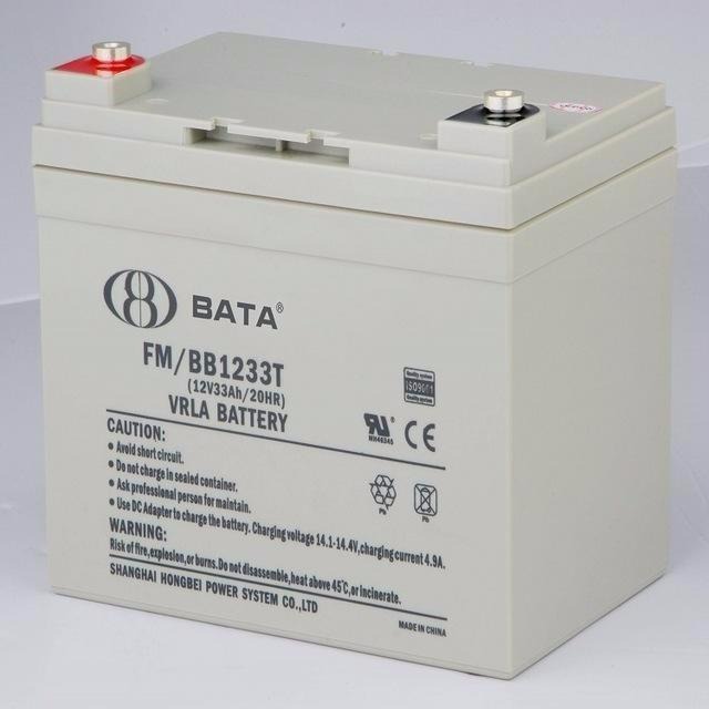 鸿贝蓄电池FM/BB1233 鸿贝蓄电池12V33AH 储能应急电池 铅酸性免维护电池
