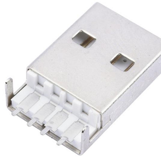 A公双面插USB 沉板SMT 白色胶芯 无缝外壳正反都可插拔