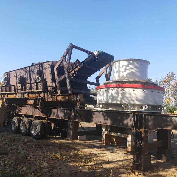 移动式河卵石制砂机生产线 移动式制砂机设备 每小时50吨移动式碎石制砂机
