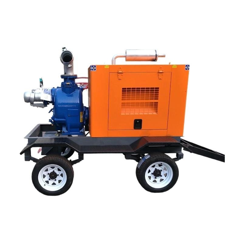 户外型保尔接头自吸泵车 防雨牵引式移动排涝泵车 6寸柴油机自吸排涝泵车