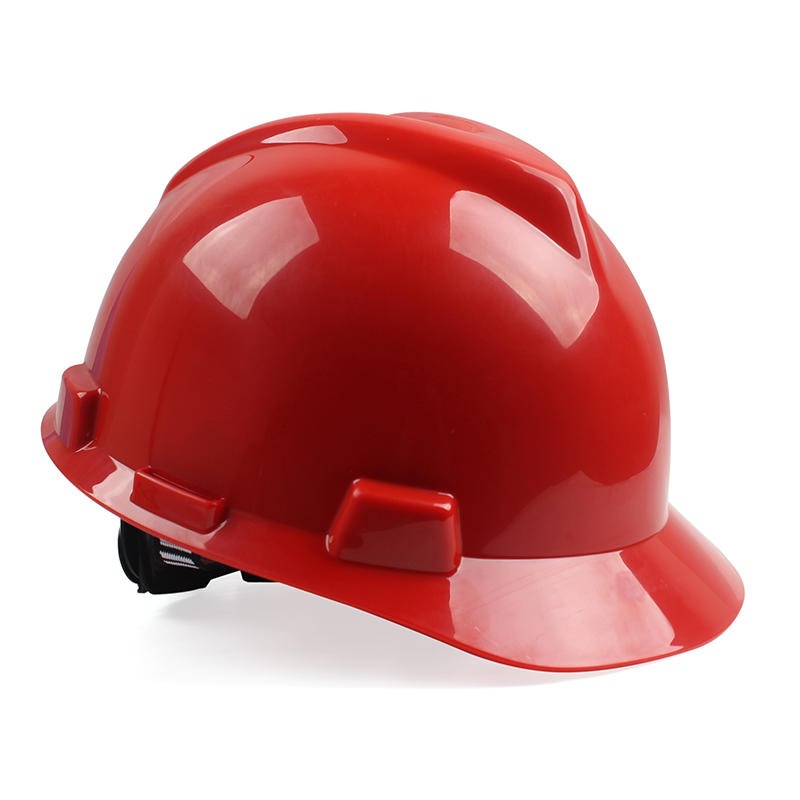 梅思安10146509ABS标准型安全帽红色一指键针织布D型下颏带2019