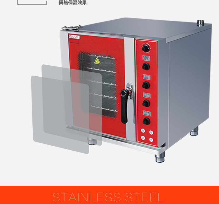 厂家北京YXD-05-23五层万能蒸烤箱炉上海不锈钢商台式电热蒸烤箱示例图11