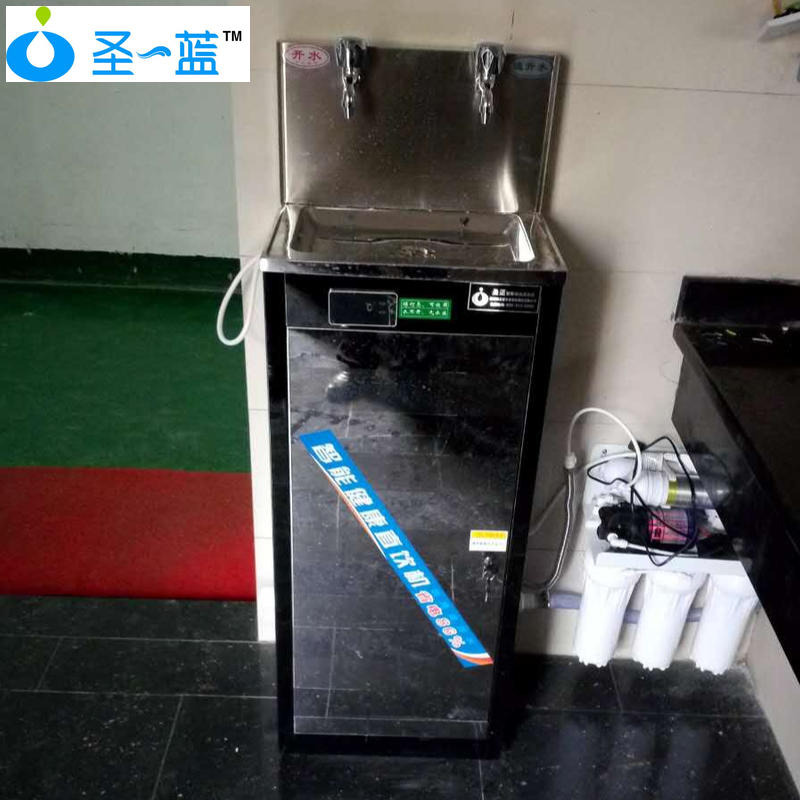 圣蓝办公室直饮水机 深圳市工厂饮水机安装 不锈钢背板两龙头商用直饮水机厂家