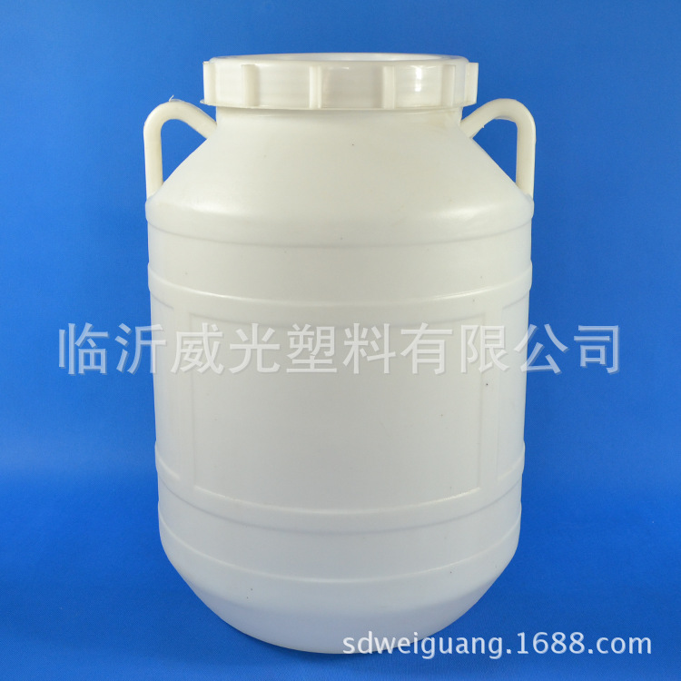 【工厂直销】威光45公斤白色民用塑料包装桶塑料桶圆形桶WG45-1示例图3