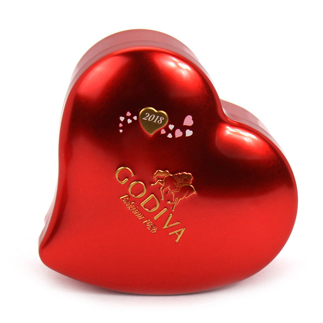铁罐生产厂家 七夕情人节创意礼物包装铁罐 喜糖铁盒 红色爱心形巧克力铁盒定制 麦氏罐业