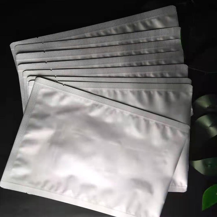 厂家现货批发 平口长方形食品包装袋 白色铝箔真空袋 可定制新料