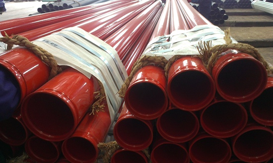 涂塑钢管 内外涂环氧树脂防腐钢管 消防管道专用涂塑钢管 电力电缆保护套管