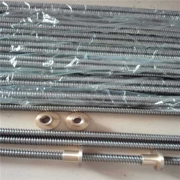 异形非标梯形丝杆 TR10乘2焊接镶套对接梯形螺纹杆铜螺母45钢丝杆示例图19