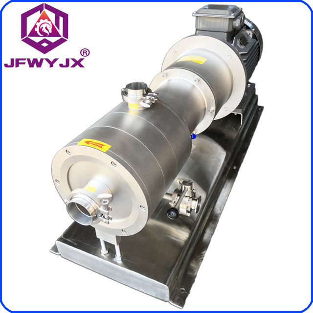 JFWYJX/骏丰伟业SRH3-60卫生级高速剪切泵 4KW管线式高剪切三级乳化泵 多级乳化泵