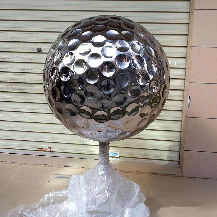 不锈钢高尔夫球雕塑 不锈钢雕塑加工厂家 唐韵园林图片