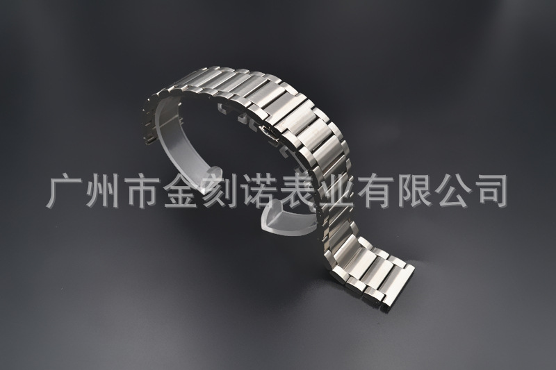 三珠实心不锈钢表带 20mm22mm代用三星华为智能手表带 配开关生耳示例图20
