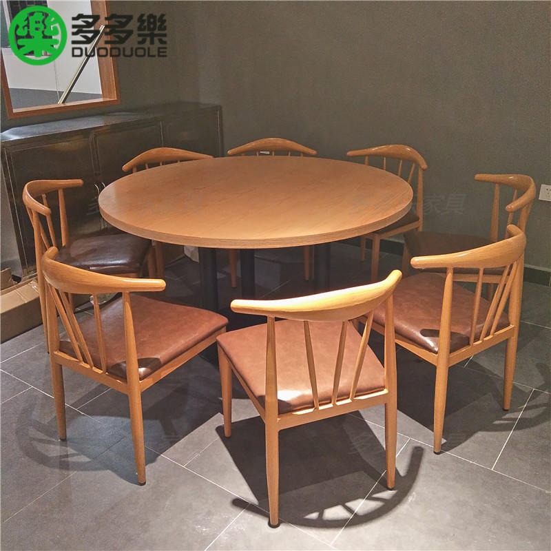 特色湘菜馆餐桌木质板式桌子定制 现代简约餐饮家具厂定制中西餐餐桌椅