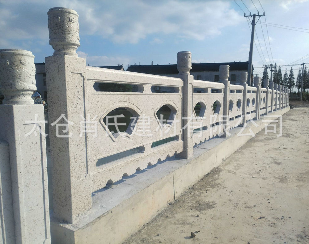 厂家生产铸造石仿石栏杆 混凝土仿生态栏杆 混凝土仿大理石栏杆示例图7