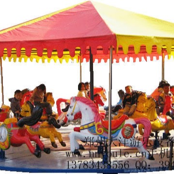 大洋游乐专业定制16座儿童简易转马 广场折叠流动12座简易转马