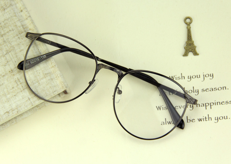 1603原宿全金属圆形复古眼镜框 潮男女款超轻平光镜 可配近视镜示例图26