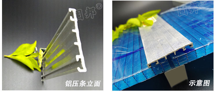 厂家供应阳光板耐力板封口收边配件PC透明材质U型收口高端大气示例图4