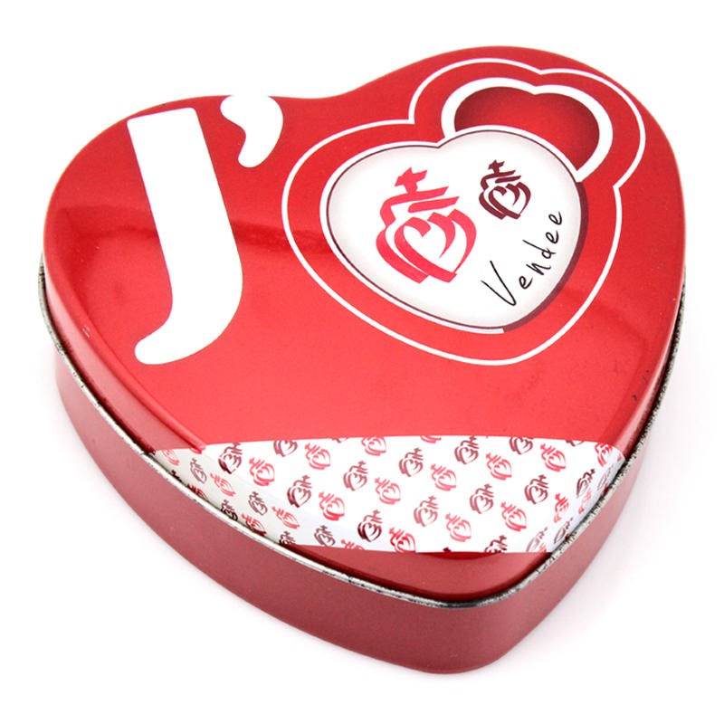 马口铁罐生产厂家 创意心形巧克力铁盒包装定制 情人节婚礼喜糖礼品包装铁盒 麦氏罐业