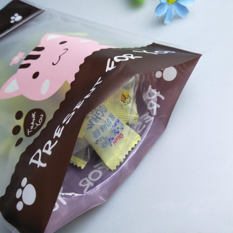 年货食品自封袋 卡通喜庆糖果坚果零食土特产塑料袋 手提礼品包装图片