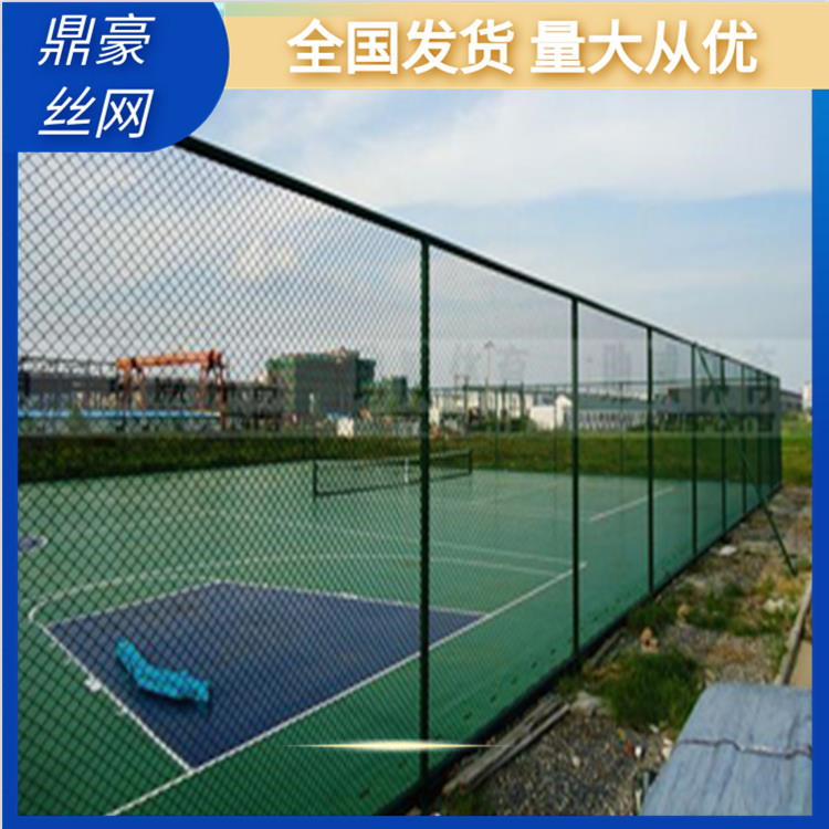 PE网球场围网 学校球场围网现货 钢丝球场围网厂家直销 鼎豪丝网